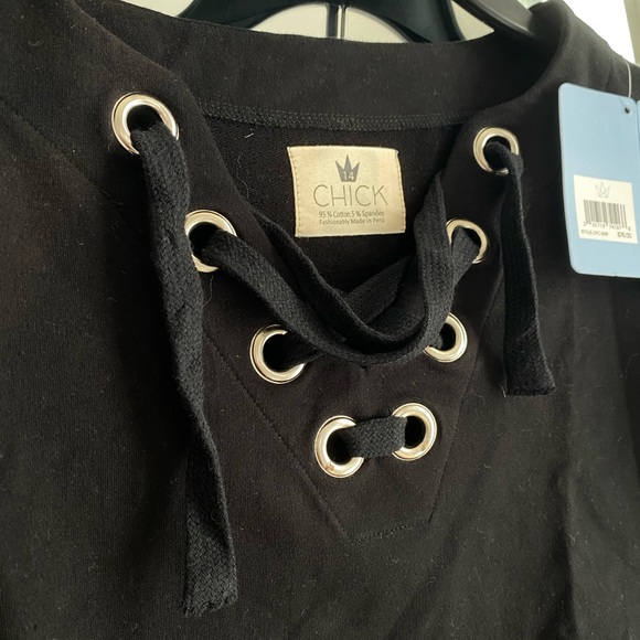 Chick NYC sweatshirt with tie up detail. Super cute NWT Size 14. - Picture 3 of 5